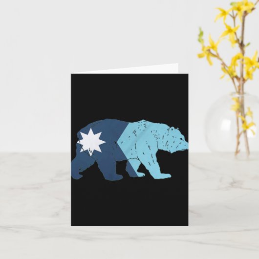 New Minnesota State Flag Bear Karte (Gelbe Blume)