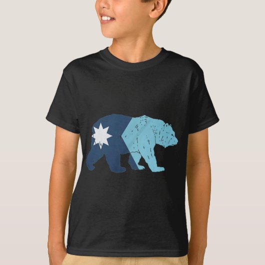 New Minnesota State Flag Bear T-Shirt (Vorderseite)
