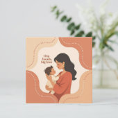 New mom card baby shower postpartum gift karte (Stehend Vorderseite)