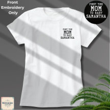 New Mom Personalized Embroidered Shirt