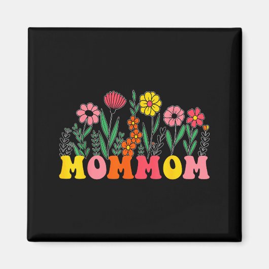 New Mommom Wildflower Floral First Birthday & Magnet (Vorne)