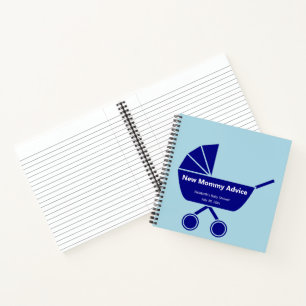 New Mommy Advice Light Blue Boy Baby Dusche Notizblock