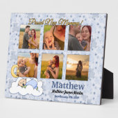 New Mommy Baby Foto Collage in Blue Fotoplatte (Seite)