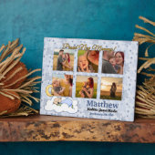 New Mommy Baby Foto Collage in Blue Fotoplatte (Seite)