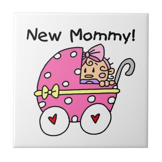 New Mommy Baby Girl Gifts Fliese (Vorderseite)