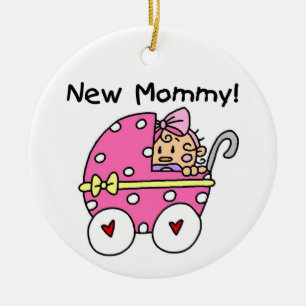 New Mommy Baby Girl Gifts Keramikornament