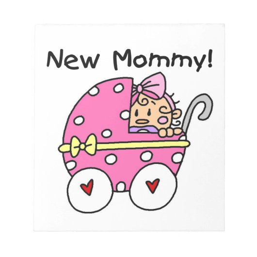 New Mommy Baby Girl Gifts Notizblock (Vorderseite)