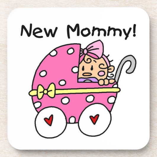 New Mommy Baby Girl Gifts Untersetzer (Vorderseite)