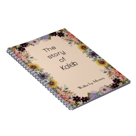 New Mommy's Journal Custom Personalized Spiral Notizblock (Rechte Seite)