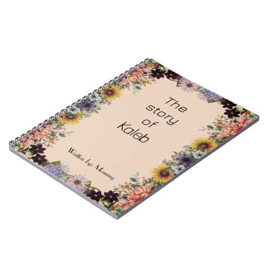 New Mommy's Journal Custom Personalized Spiral Notizblock (Linke Seite)