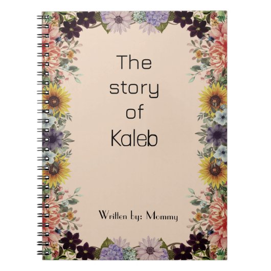 New Mommy's Journal Custom Personalized Spiral Notizblock (Vorderseite)