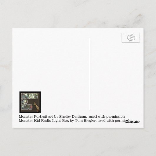 New Monster Kid Radio Card Postkarte (Rückseite)