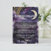 New Moon Invocation Pagan Prayer Pocket Card Einladung (Stehend Vorderseite)