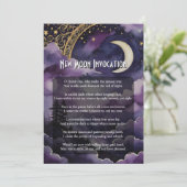 New Moon Invocation Pagan Prayer Ritual Card Einladung (Stehend Vorderseite)