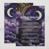 New Moon Invocation Pagan Prayer Ritual Card Einladung (Vorne/Hinten)