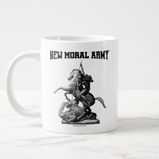 New Moral Army™ St. George & Dragon Logo Jumbo-Tasse (Links)
