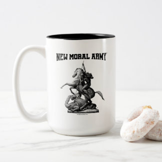 New Moral Army™ St. George & Dragon Logo Zweifarbige Tasse