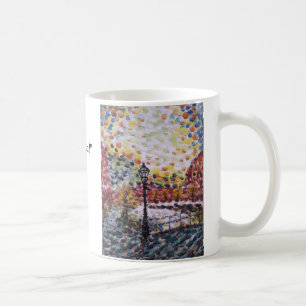 "New Morning auf einem niederländischen Kanal " Kaffeetasse