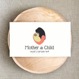 New Mother Holding Baby Logo Visitenkarte