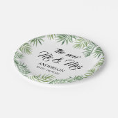 New Mr & Mrs Foliage Wedding Party Paper Napkins Pappteller (Schrägansicht)