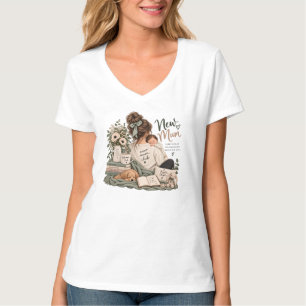 New Mum Club Cozy Motherhood Ästhetik T-Shirt