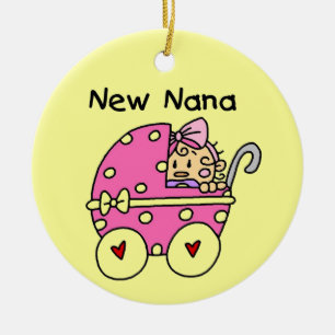 New Nana Baby in Carriage Gips Keramik Ornament