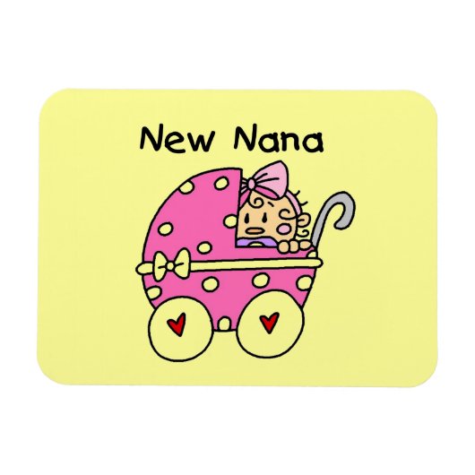 New Nana Baby in Carriage Gips Magnet (Horizontal)