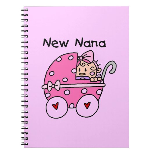 New Nana Baby in Carriage Gips Notizblock (Vorderseite)