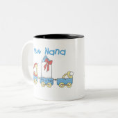 New Nana - Train Tshirts und Geschenke Zweifarbige Tasse (Vorderseite Links)