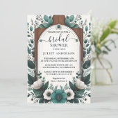 New Nature Garden Pflanze Dunkles grünes Brautpart Einladung (Stehend Vorderseite)