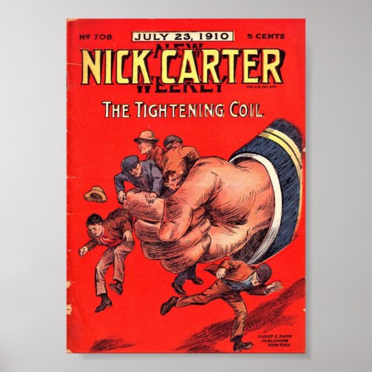 New Nick Carter Weekly 708 - The Tighting Coil Poster (Vorne)