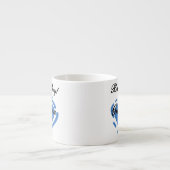 New Oma Baby Boy Blue Heart Geschenke Espressotasse (Vorderseite)