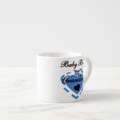New Oma Baby Boy Blue Heart Geschenke Espressotasse (Vorderseite Rechts)