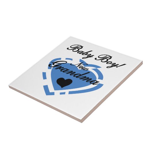 New Oma Baby Boy Blue Heart Geschenke Fliese (Seite)
