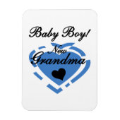 New Oma Baby Boy Blue Heart Geschenke Magnet (Vertikal)