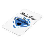 New Oma Baby Boy Blue Heart Geschenke Magnet (Linke Seite)