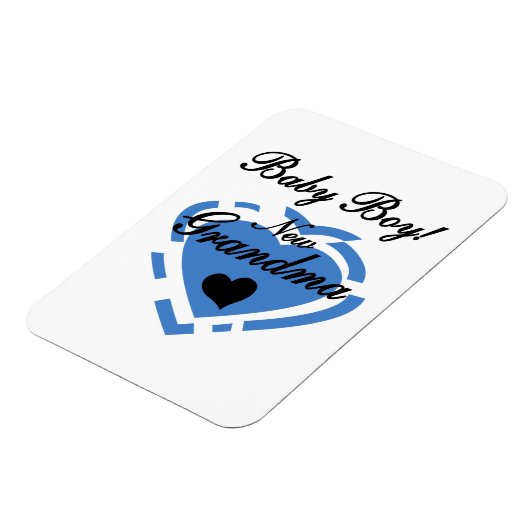 New Oma Baby Boy Blue Heart Geschenke Magnet (Linke Seite)