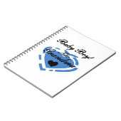New Oma Baby Boy Blue Heart Geschenke Notizblock (Linke Seite)
