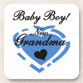 New Oma Baby Boy Blue Heart Geschenke Untersetzer (Vorderseite)