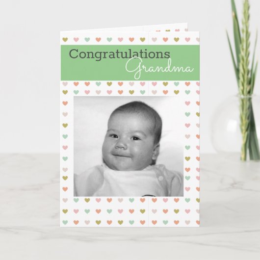 New Oma | Baby Feiertagskarte (Vorderseite)