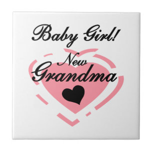 New Oma Baby Girl Pink Heart Geschenke Fliese