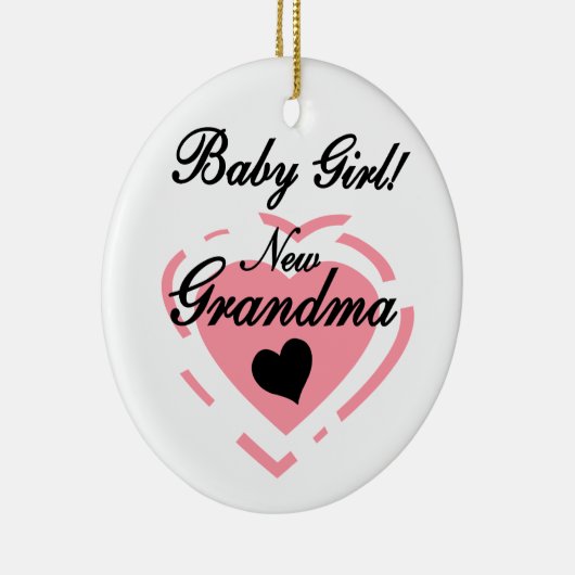 New Oma Baby Girl Pink Heart Geschenke Keramikornament (Rechts)