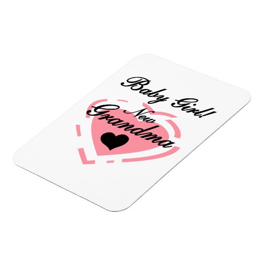 New Oma Baby Girl Pink Heart Geschenke Magnet (Linke Seite)