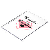 New Oma Baby Girl Pink Heart Geschenke Notizblock (Linke Seite)