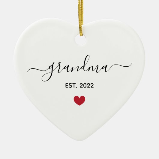 New Oma "est year" Keramik Ornament (Vorne)