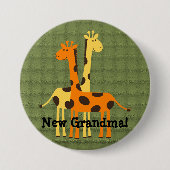 New Oma Grandpa Tante Onkel Cousin Giraffe Button (Vorderseite)