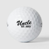 New Onkel Est. 2025 Personalisierte Kinderankündig Golfball (Vorderseite)