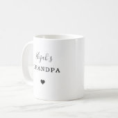 New Opa - Name des Kindes mit einfachem Herzen Kaffeetasse (Vorderseite Links)