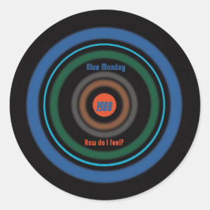 New Order Blue Montag britisch 80er Runder Aufkleber