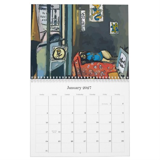 New Orleans Abstrakte Kunst Kalender (Jan 2027)